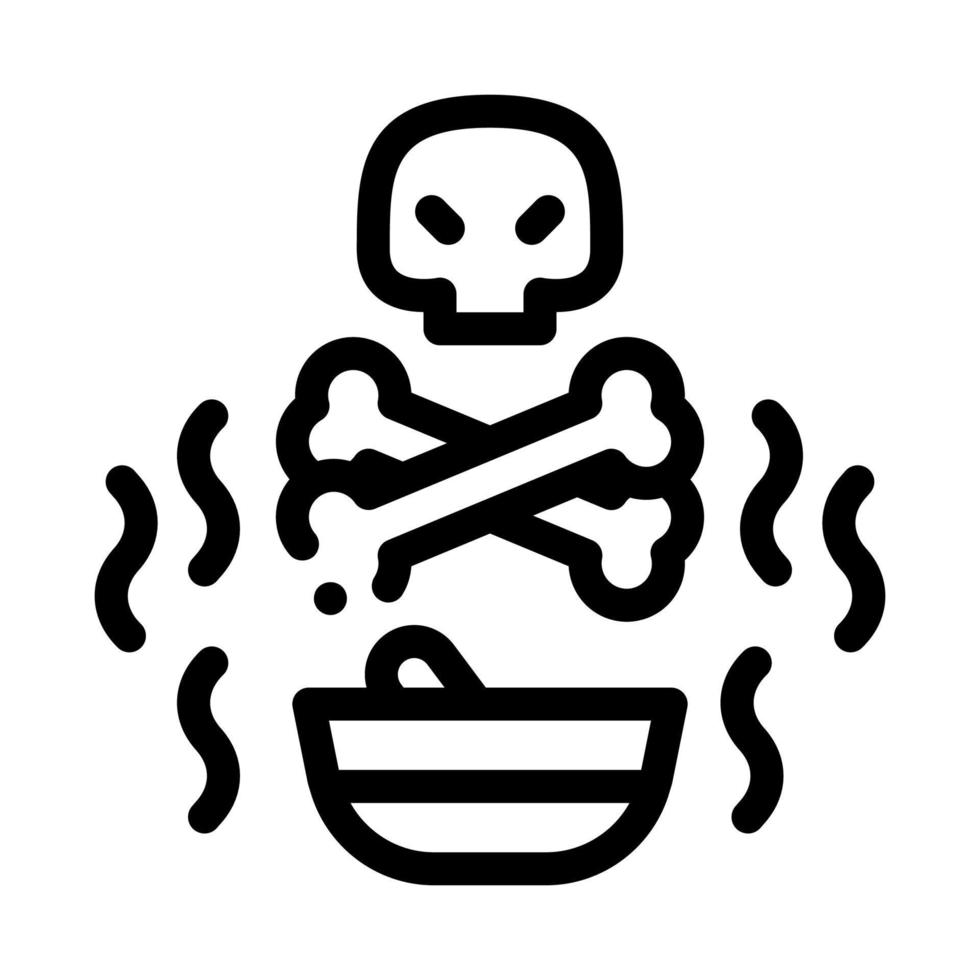 mortale veleno icona vettore schema illustrazione