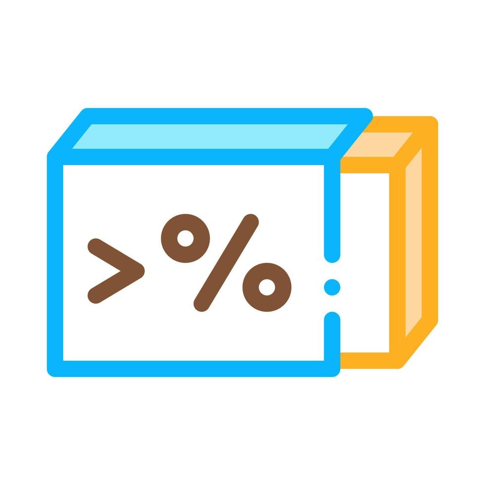 alto percentuale burro icona vettore schema illustrazione