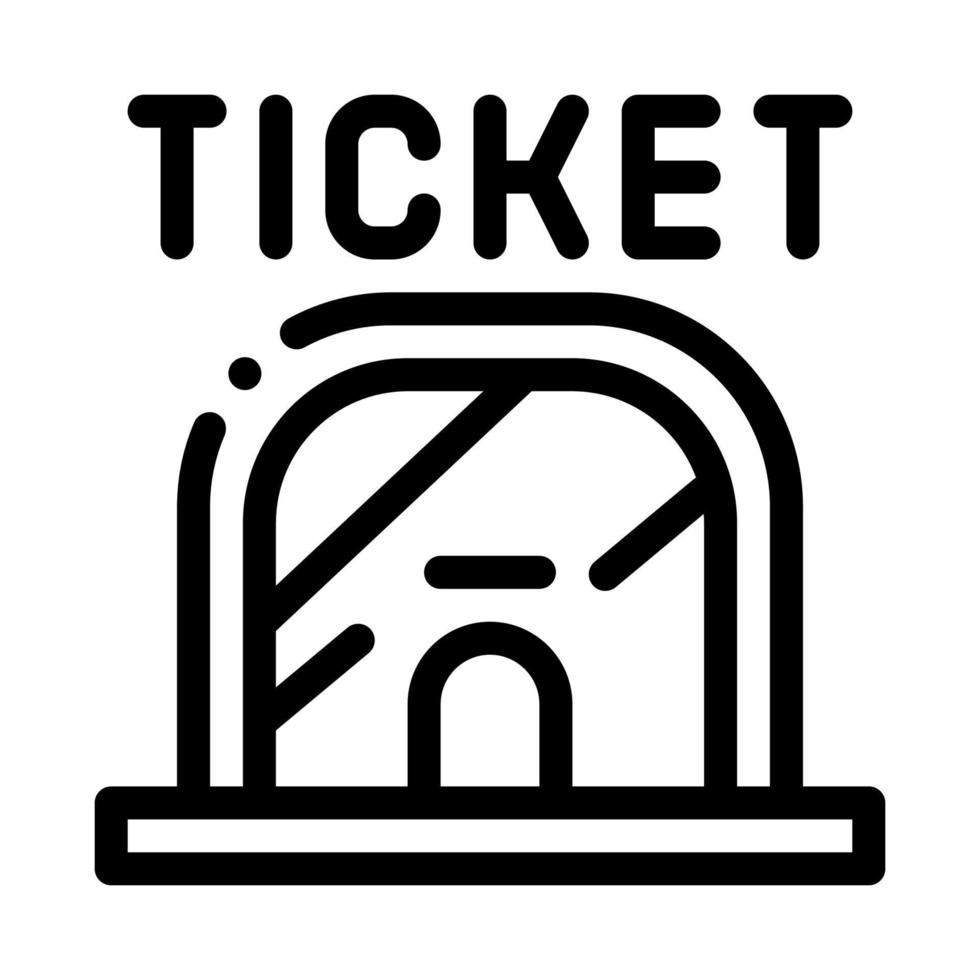 biglietto Casa icona vettore schema illustrazione