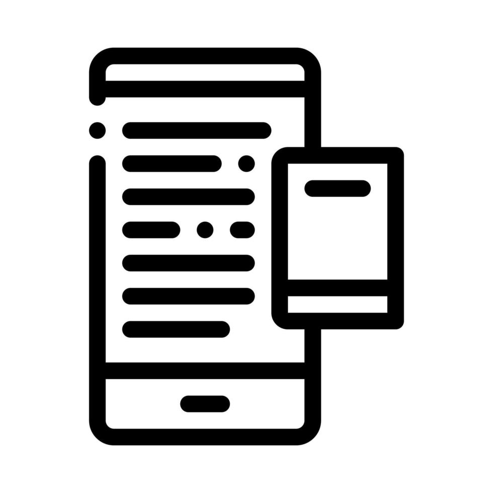 ebook icona vettore schema illustrazione