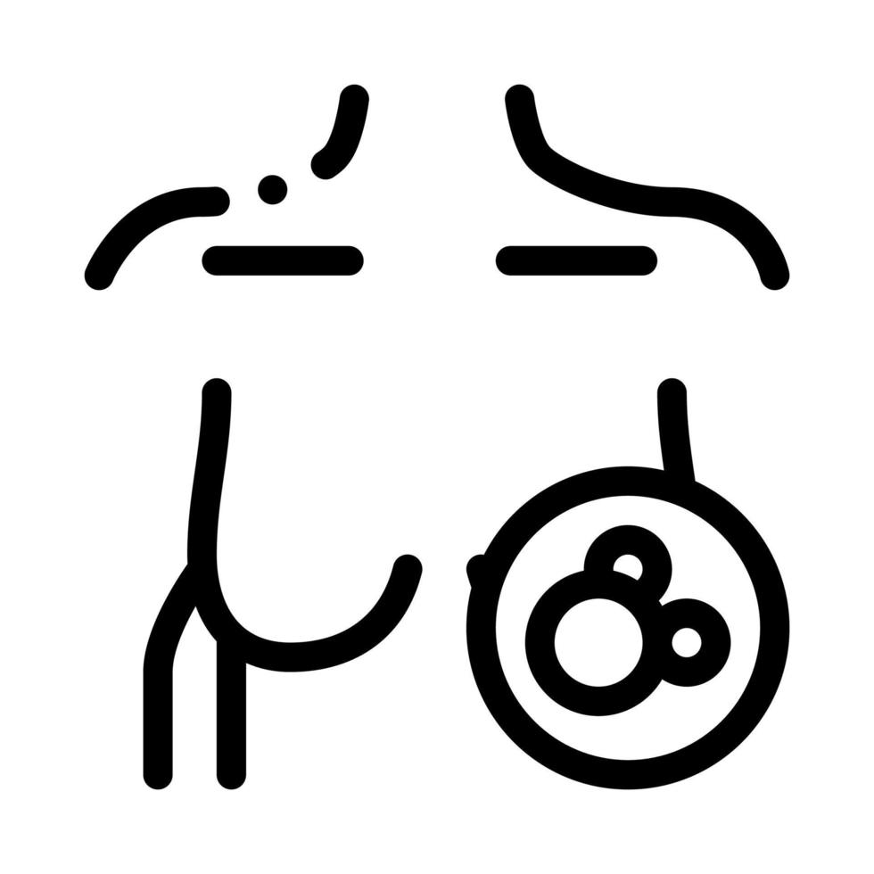 femmina Seno icona vettore schema illustrazione