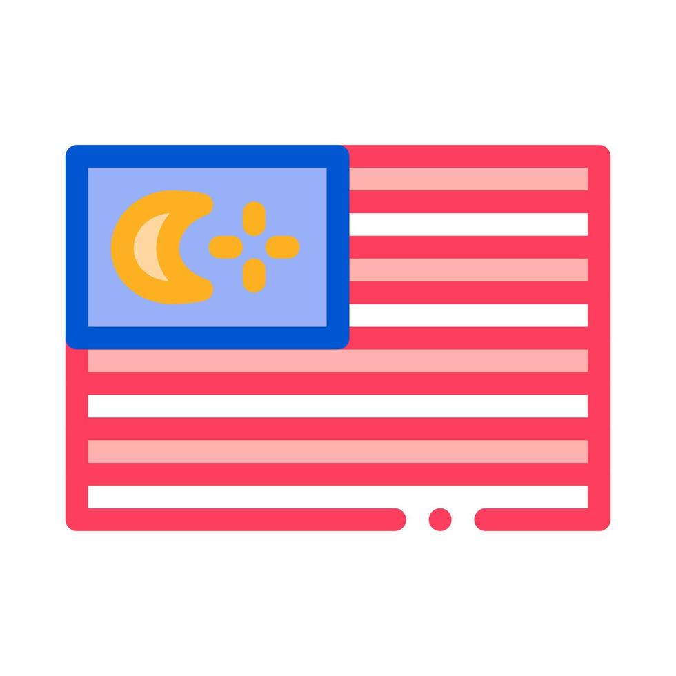 bandiera di Malaysia icona vettore schema illustrazione