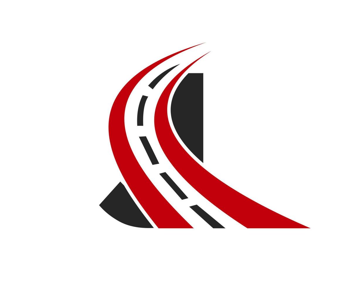 trasporto logo con j lettera concetto. strada logo design modello vettore