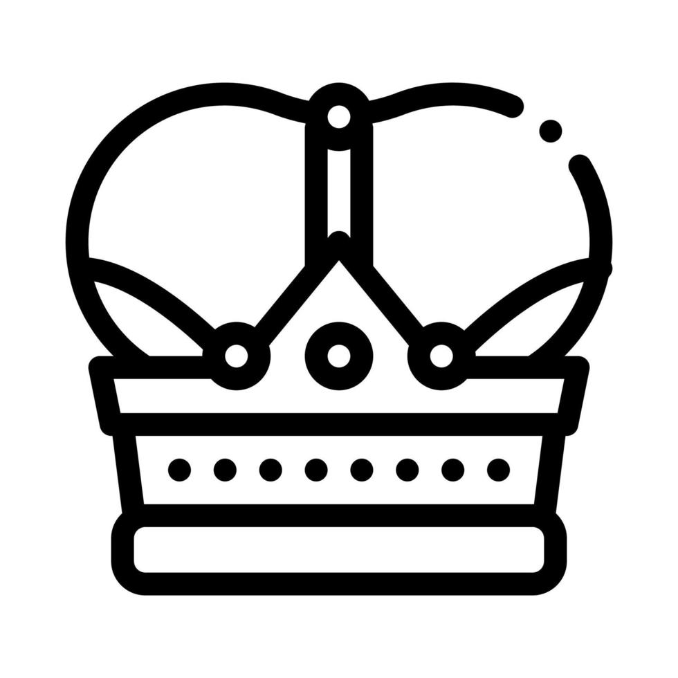 reale corona icona vettore schema illustrazione