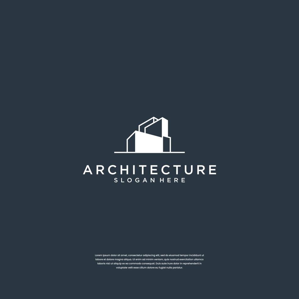 creativo architettura logo design ispirazione vettore