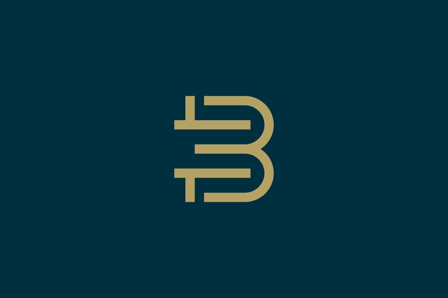 d'oro lettera B logo design ispirazione vettore