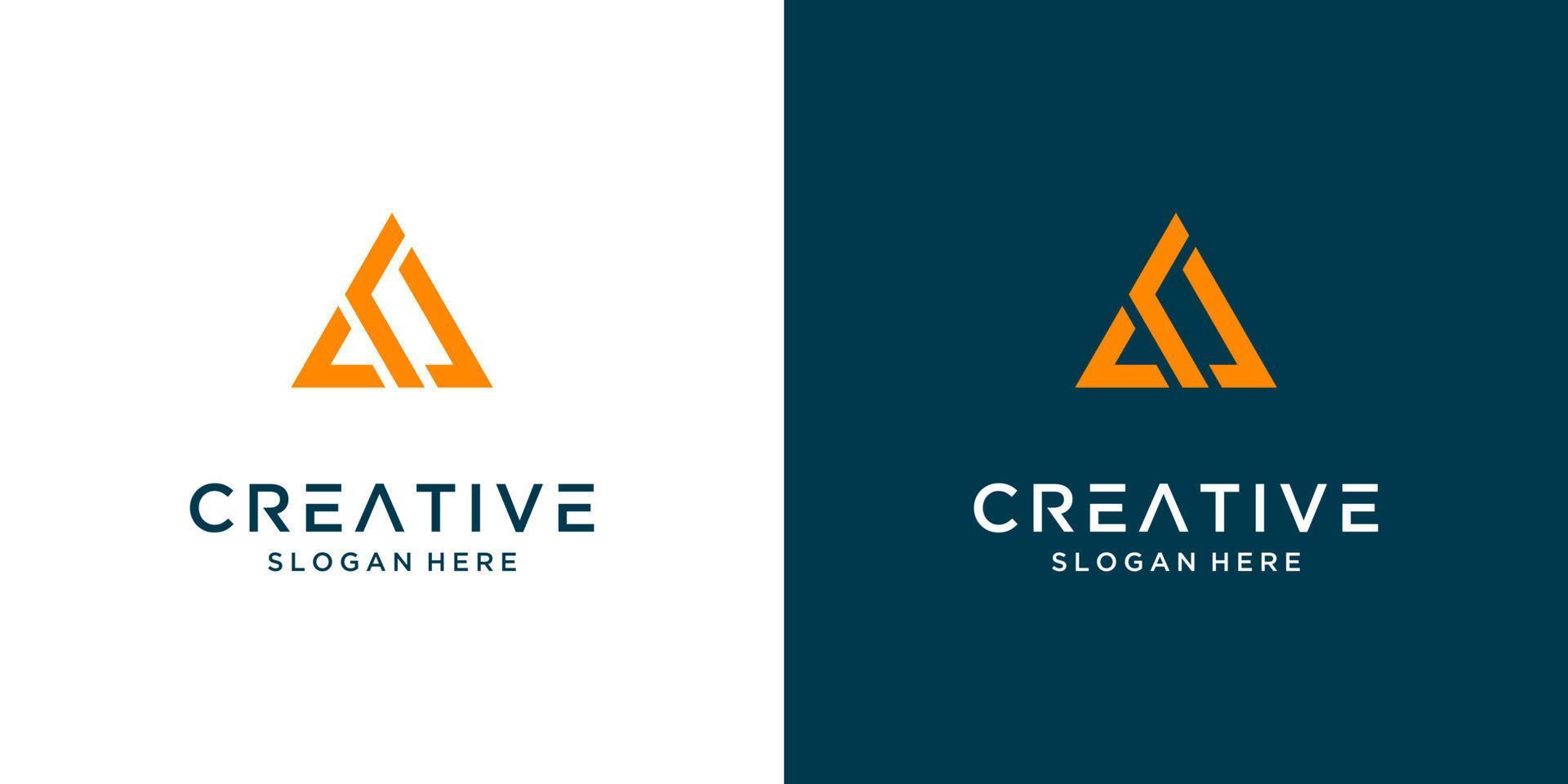 creativo lettera un' logo design vettore
