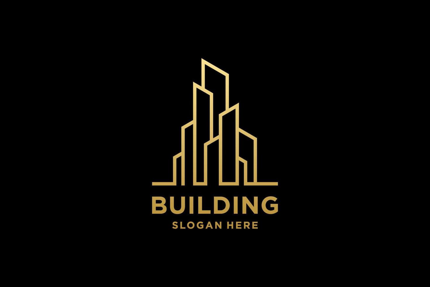lusso edificio architettura logo design vettore