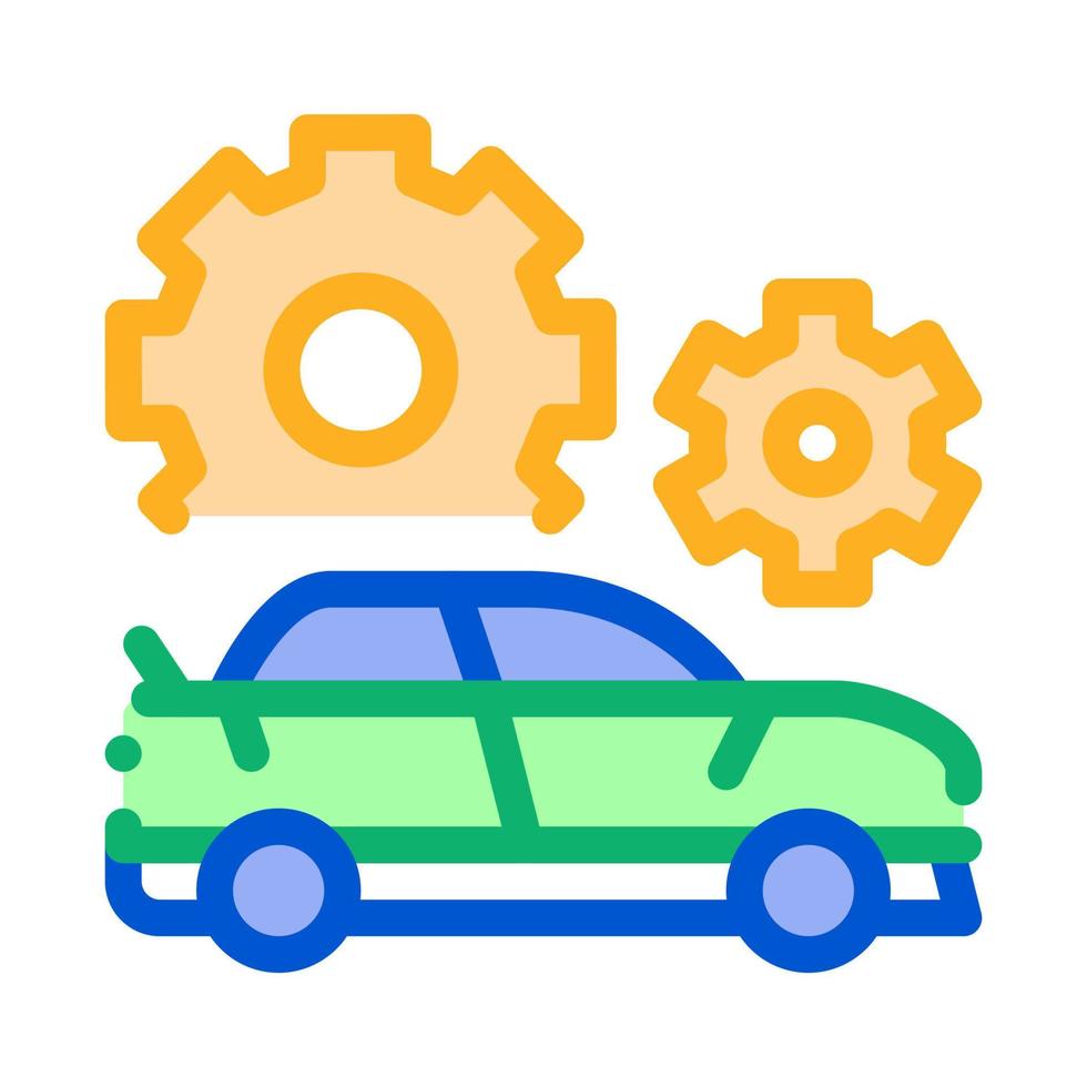 incidentato auto icona vettore schema illustrazione