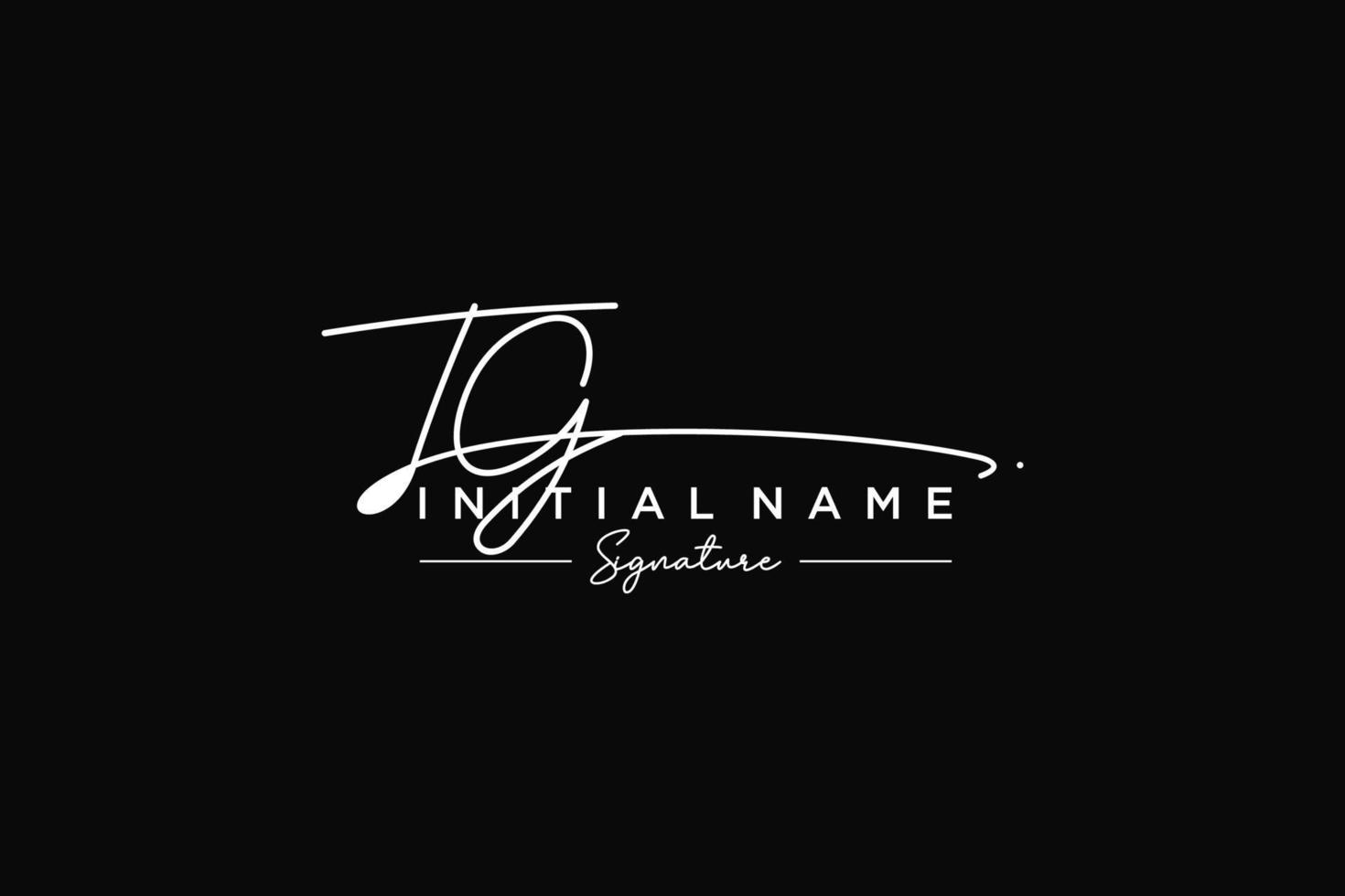 iniziale tg firma logo modello vettore. mano disegnato calligrafia lettering vettore illustrazione.