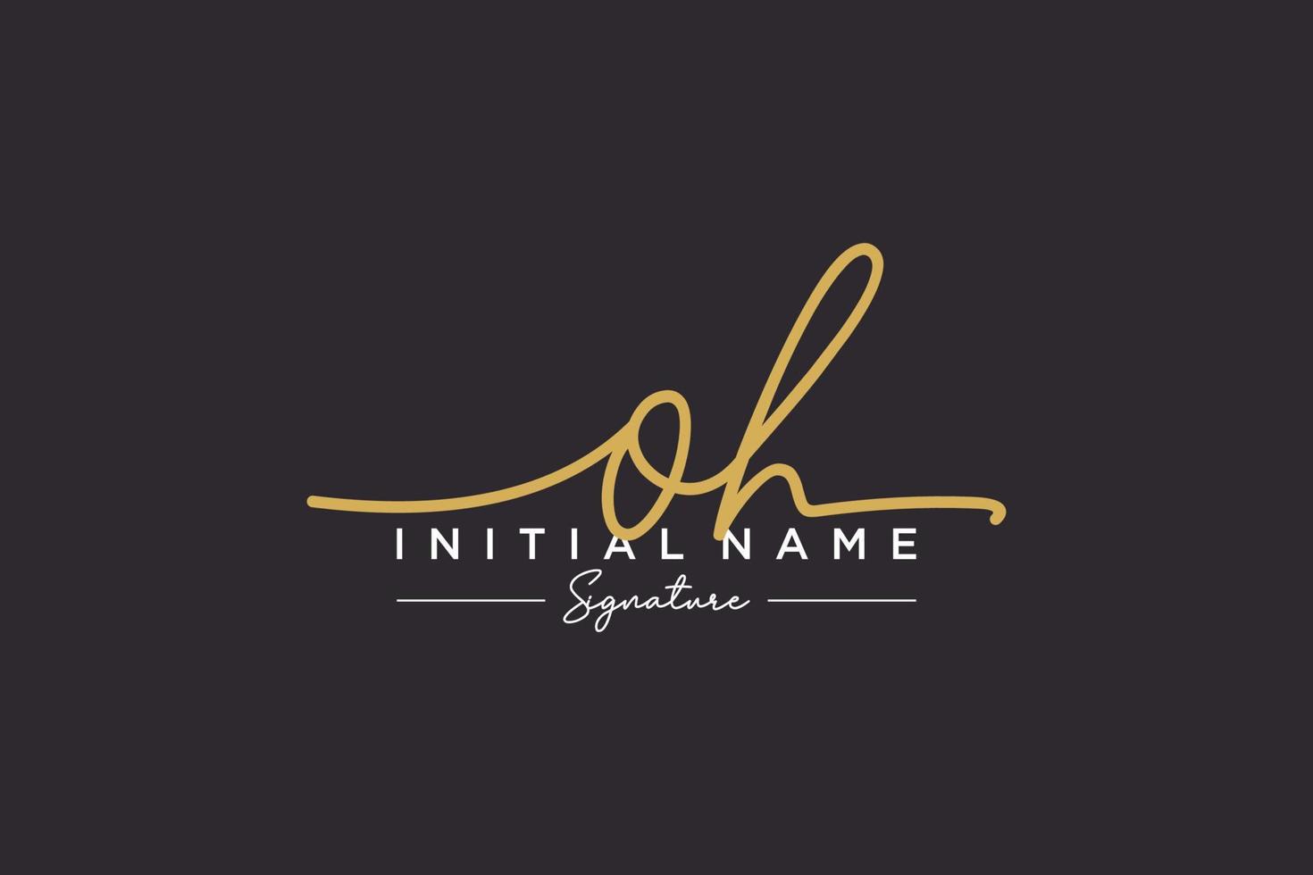 iniziale Oh firma logo modello vettore. mano disegnato calligrafia lettering vettore illustrazione.