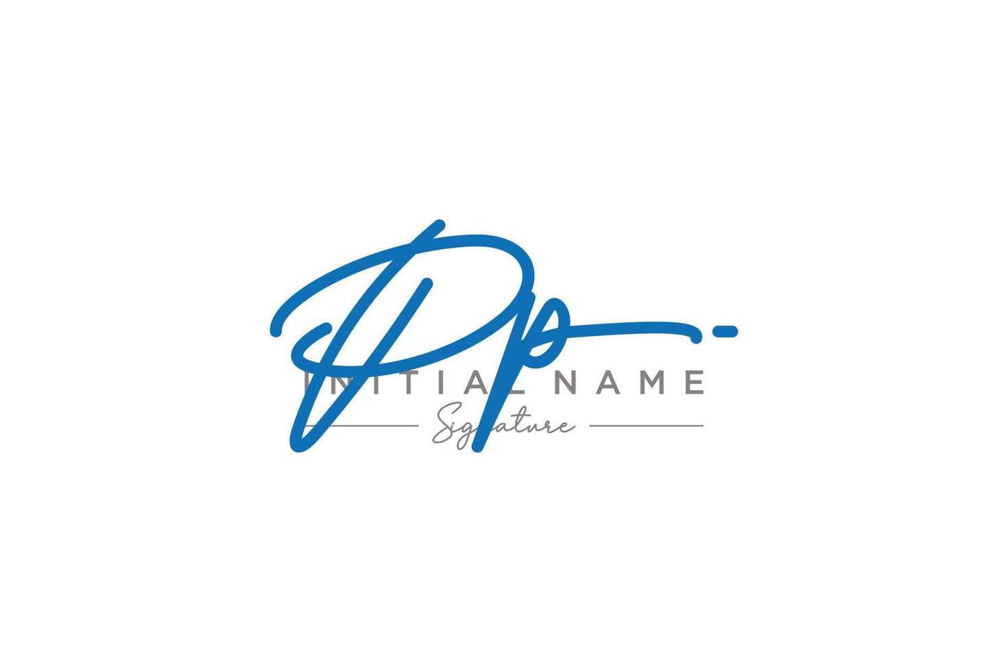 iniziale pp firma logo modello vettore. mano disegnato calligrafia lettering vettore illustrazione.