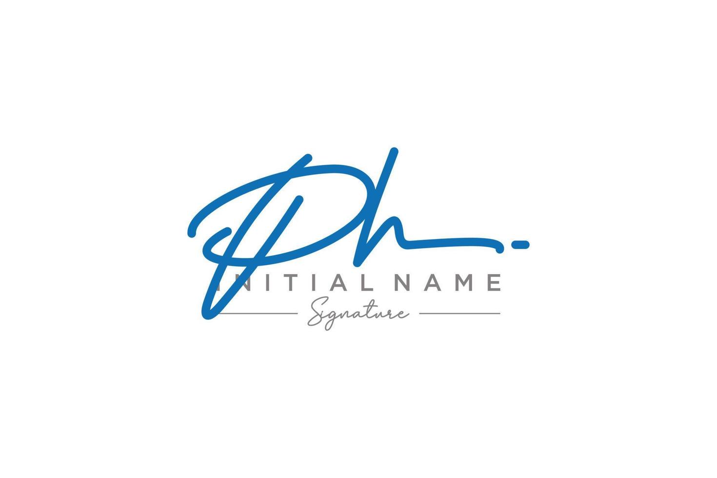 iniziale ph firma logo modello vettore. mano disegnato calligrafia lettering vettore illustrazione.