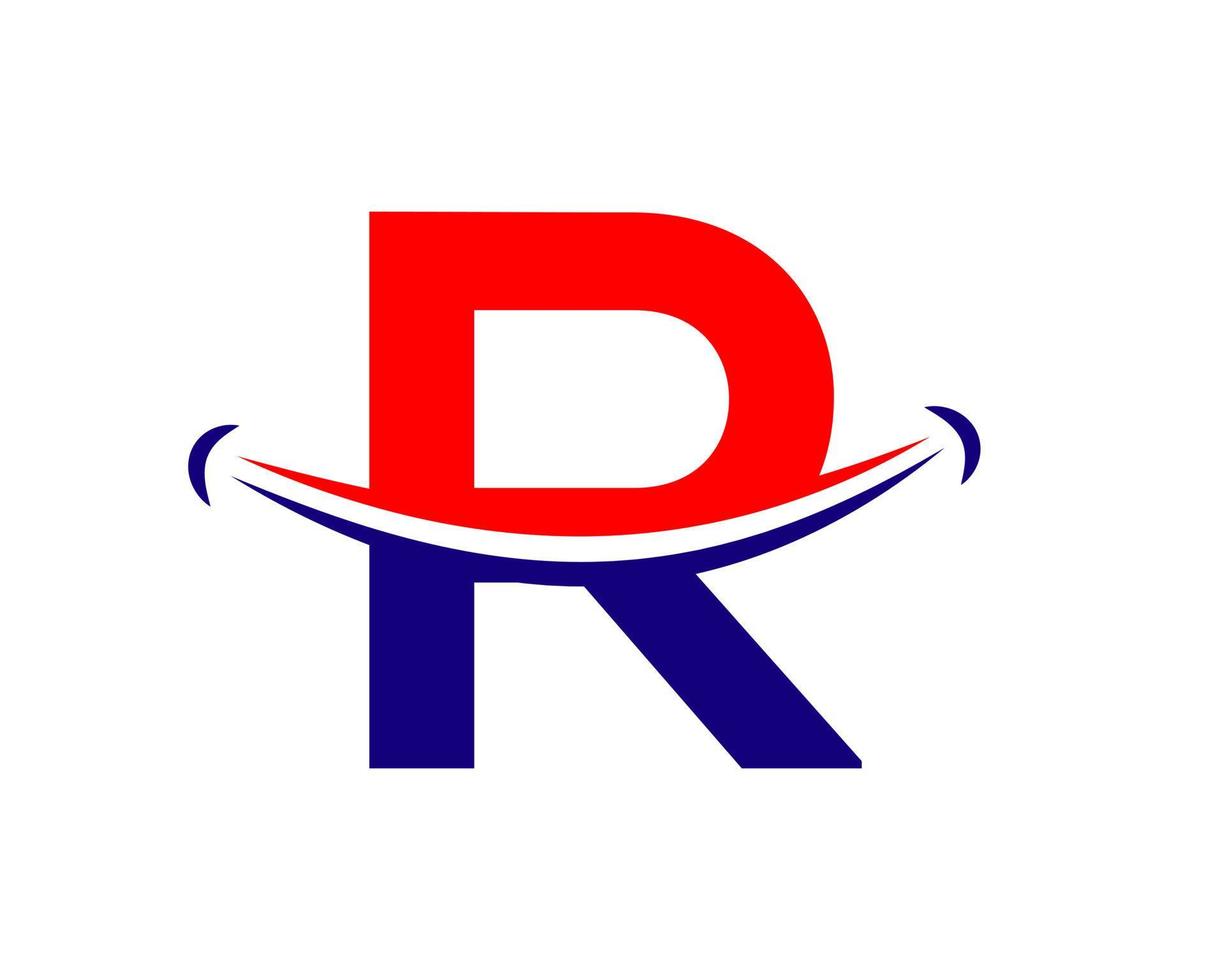 lettera r Sorridi logo design vettore modello
