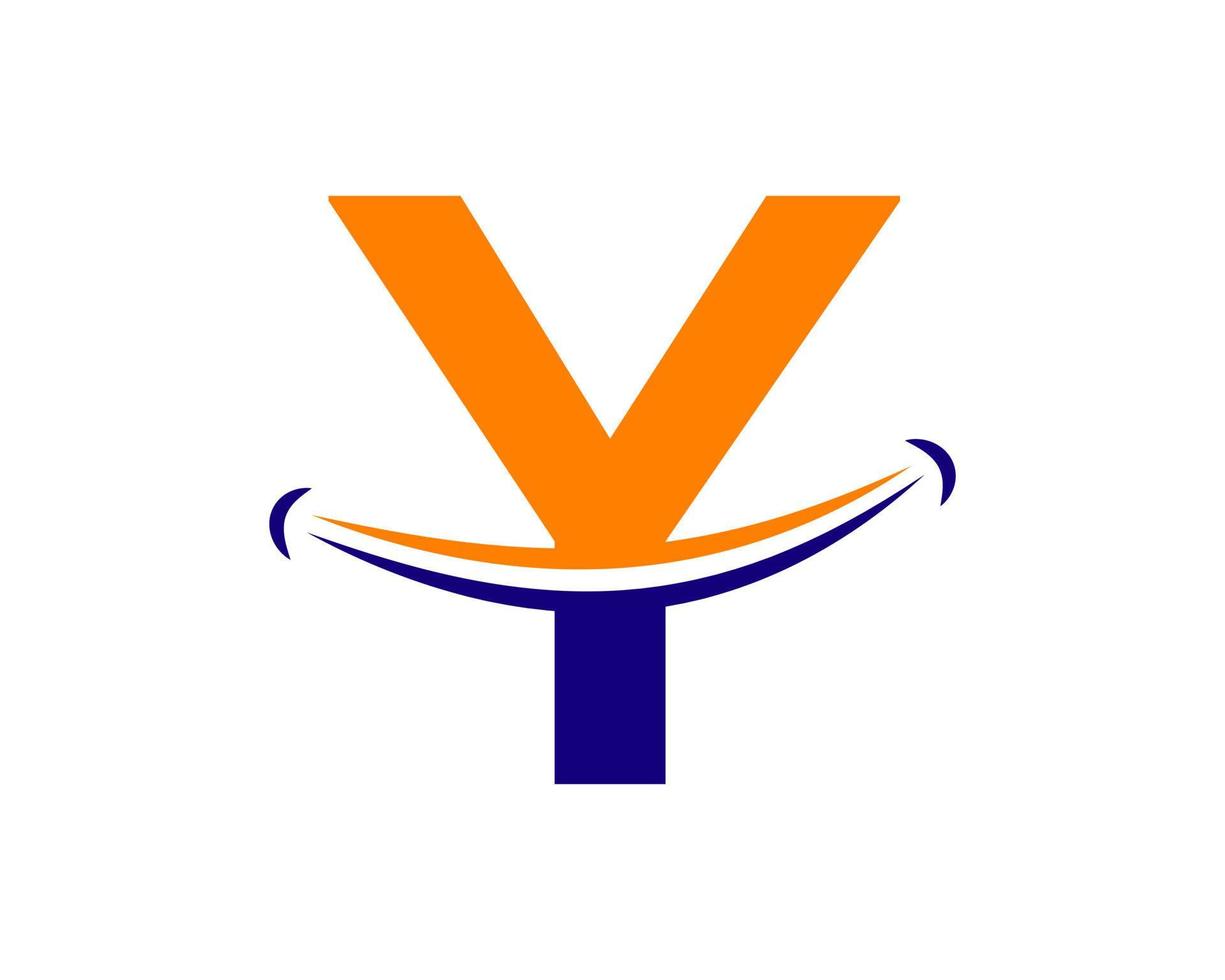 lettera y Sorridi logo design vettore modello