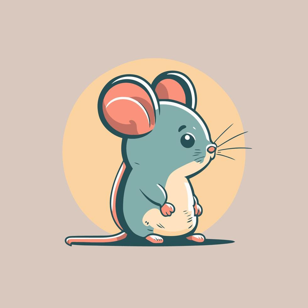 cartone animato topo. vettore illustrazione di un' carino cartone animato topo. cartone animato topo