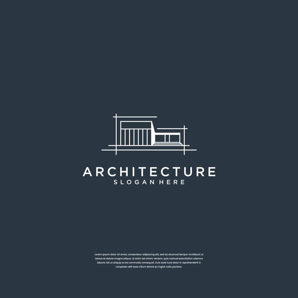 architettura logo con rivestimento concetto edificio vero tenuta logo design ispirazione vettore