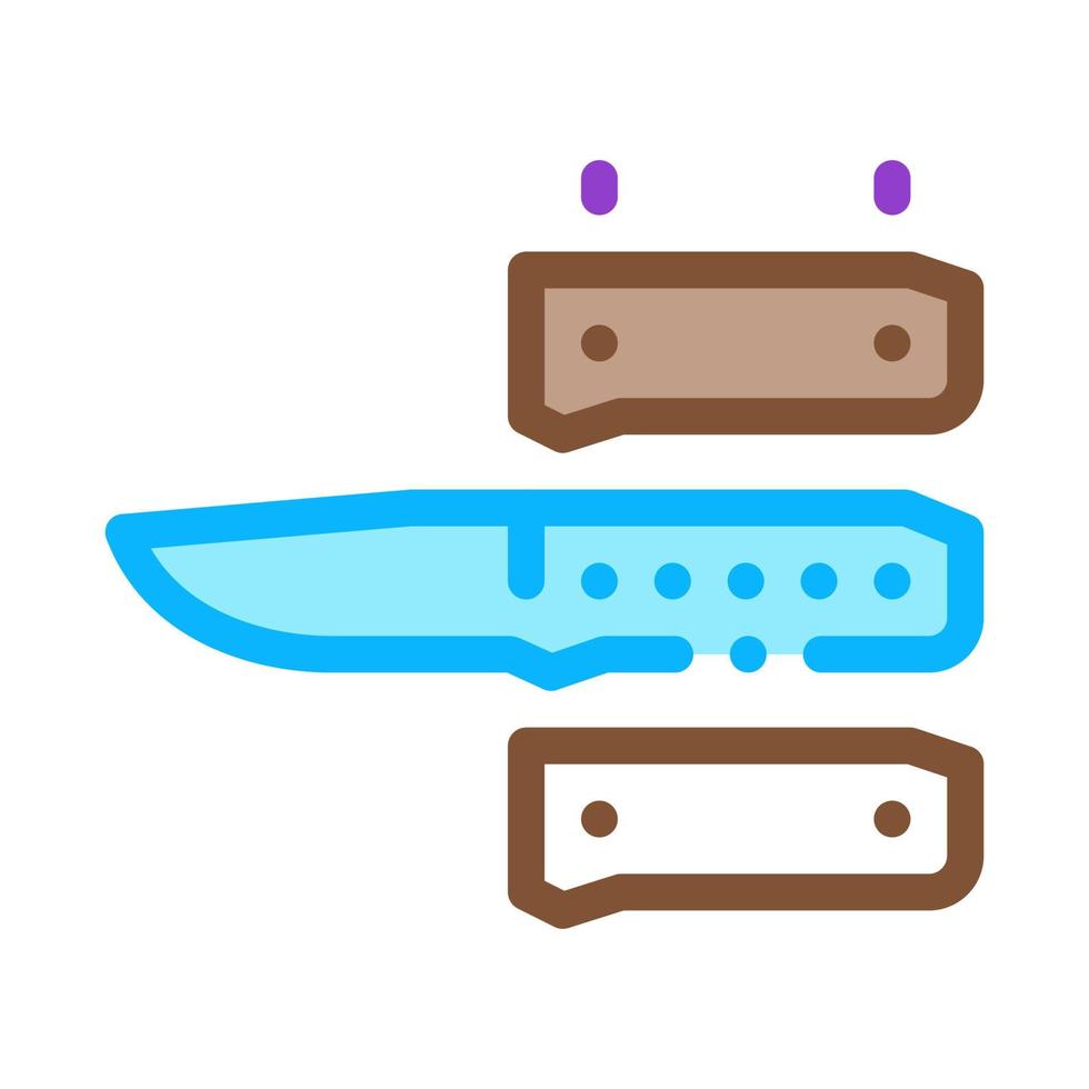 coltello maniglia icona vettore schema illustrazione