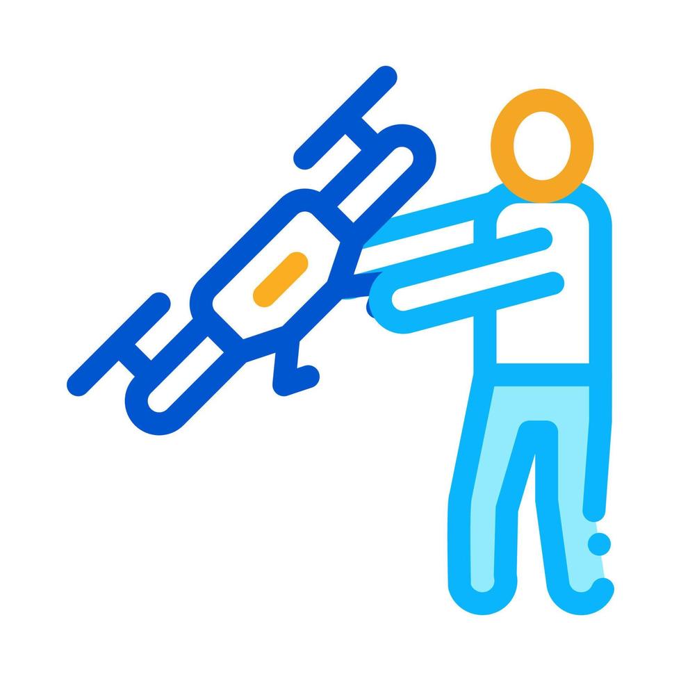 umano hold fuco icona vettore schema illustrazione