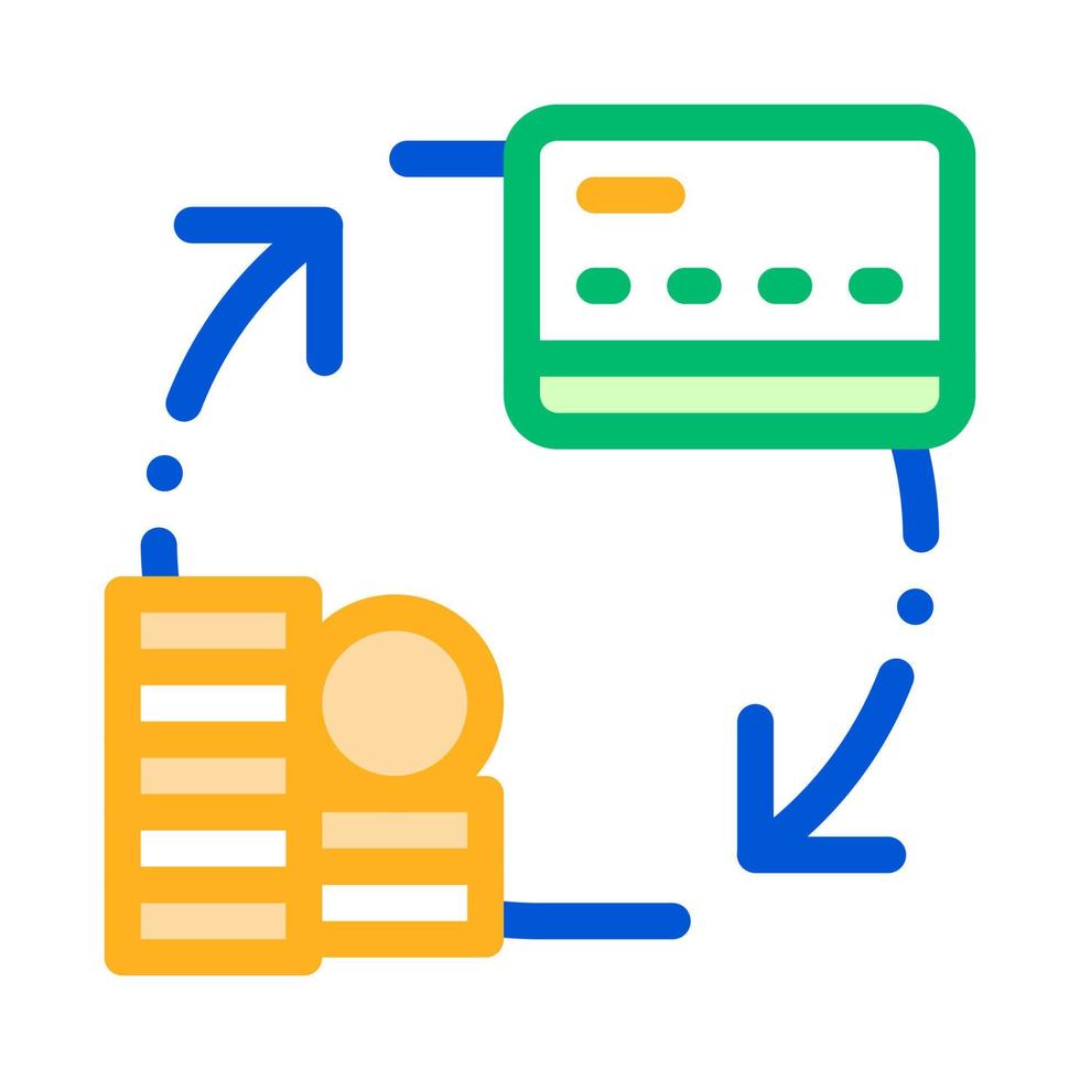 transazione i soldi su carta vettore magro linea icona