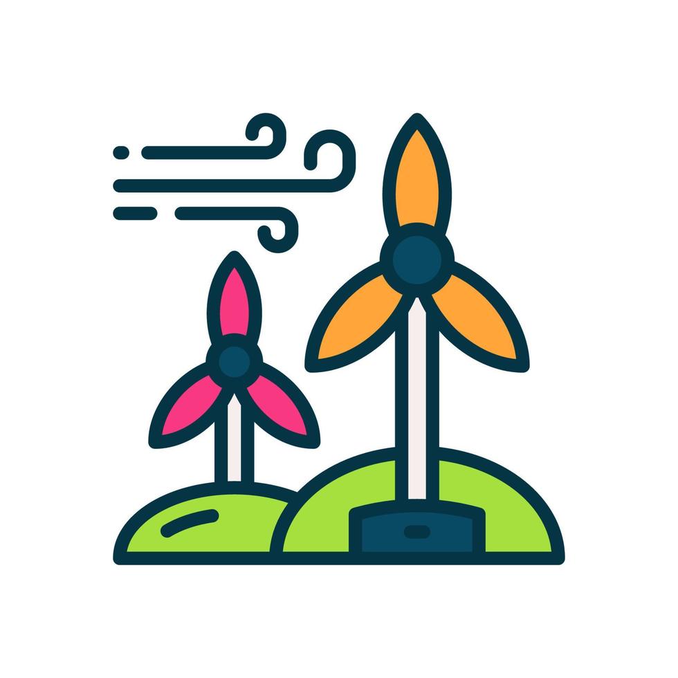 vento energia icona per il tuo sito web, mobile, presentazione, e logo design. vettore