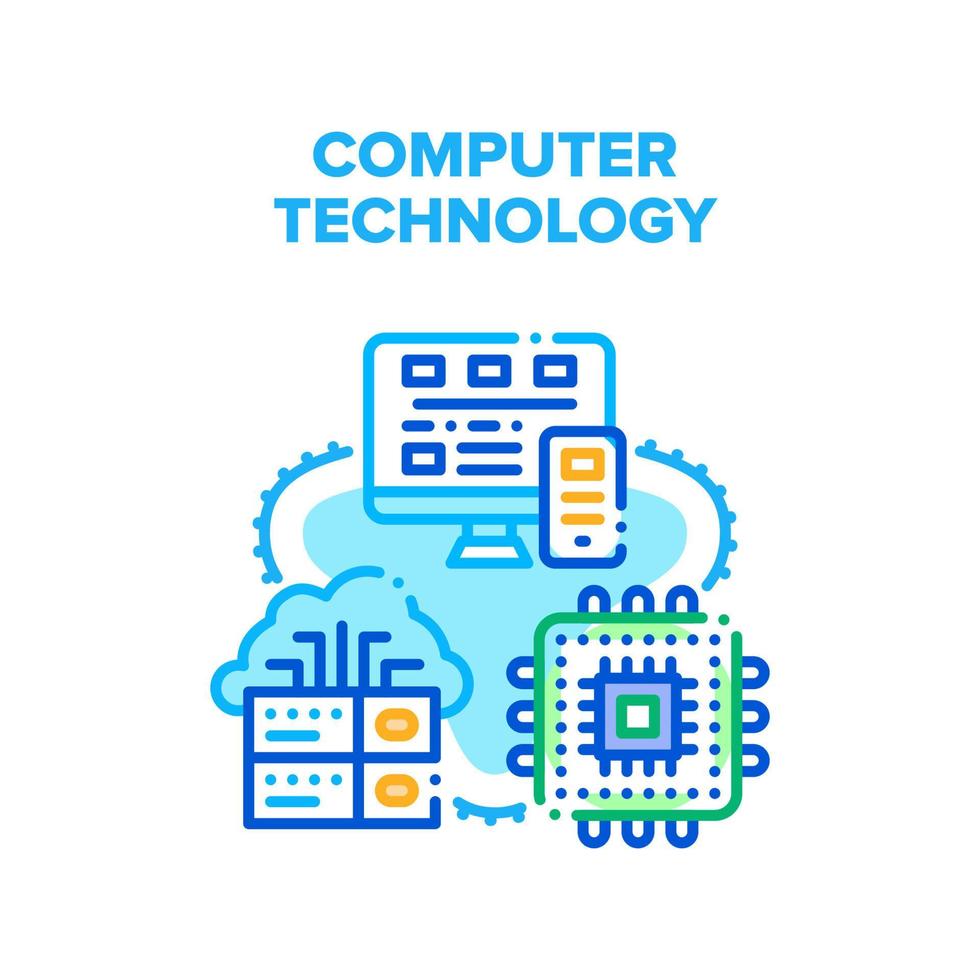 computer tecnologia vettore concetto illustrazione