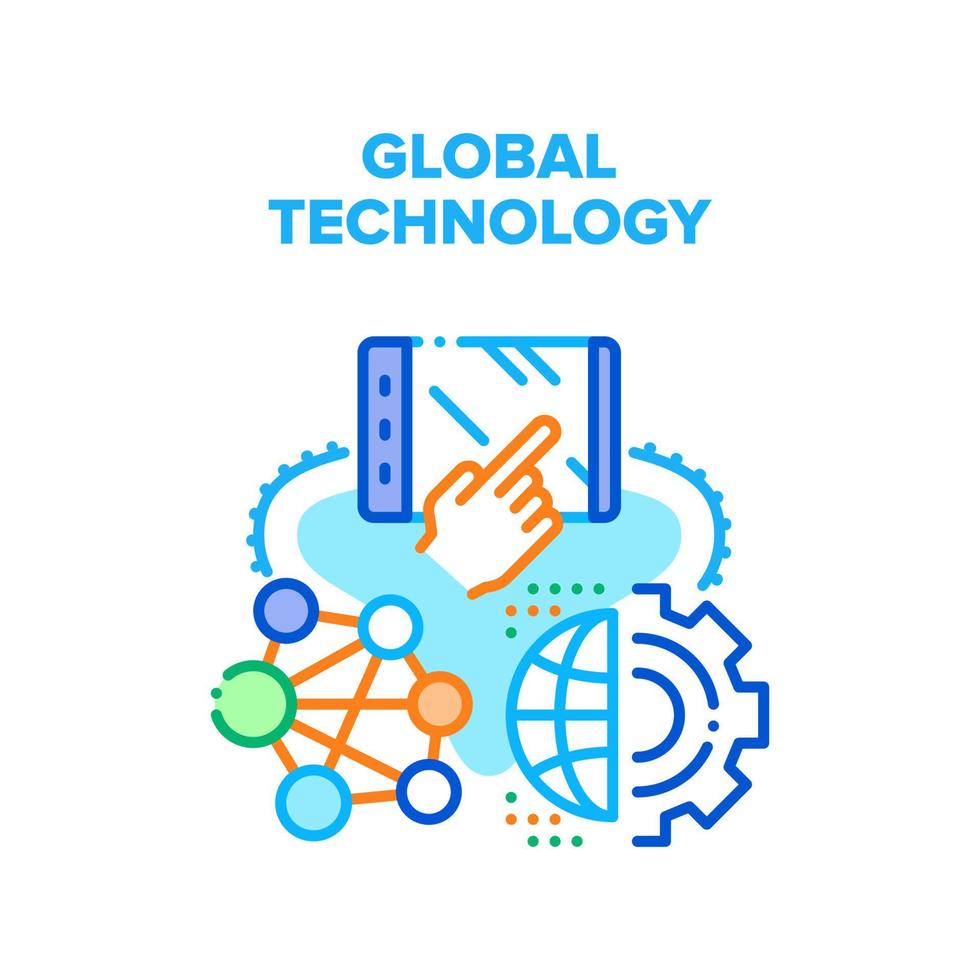 globale tecnologia vettore concetto illustrazione