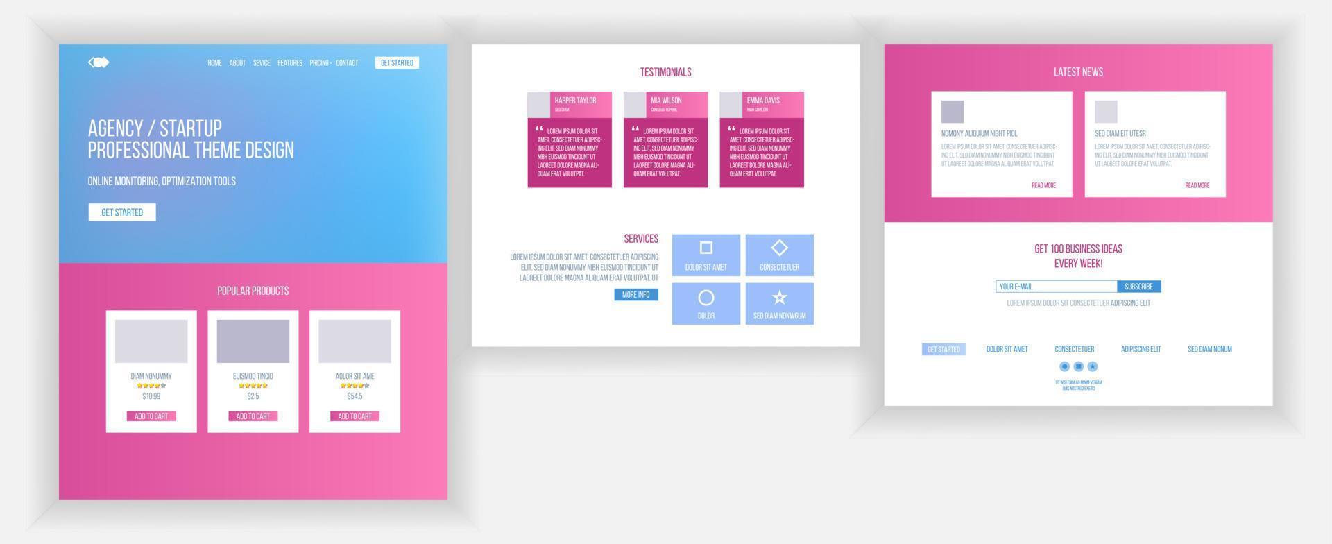 sito web modello vettore. pagina attività commerciale progetto. atterraggio ragnatela pagina. tecnico in linea sostegno. design Evoluzione sistema. aziendale concetto. popolare ptrodotti. illustrazione vettore