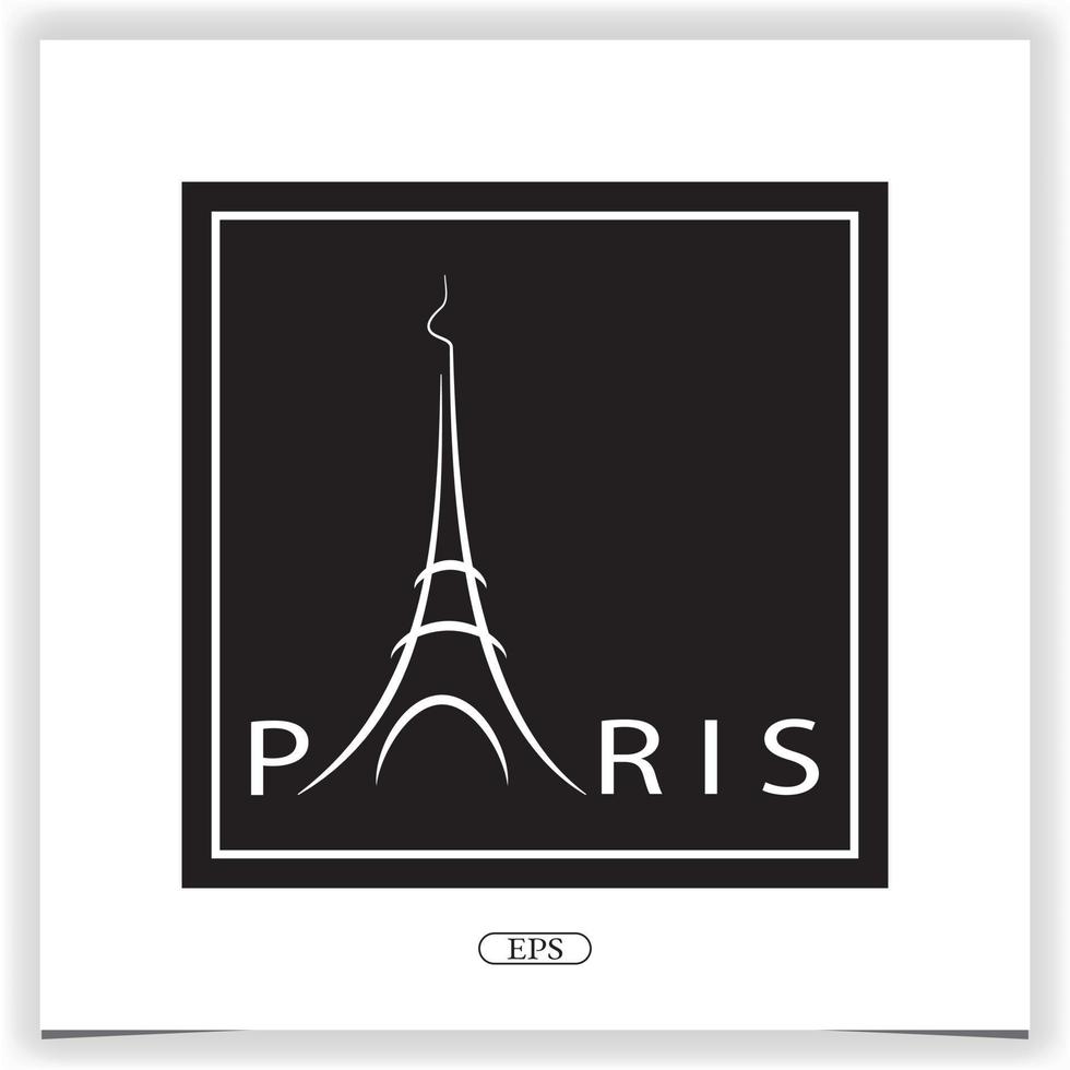 Parigi t camicia logo premio elegante modello design vettore eps 10
