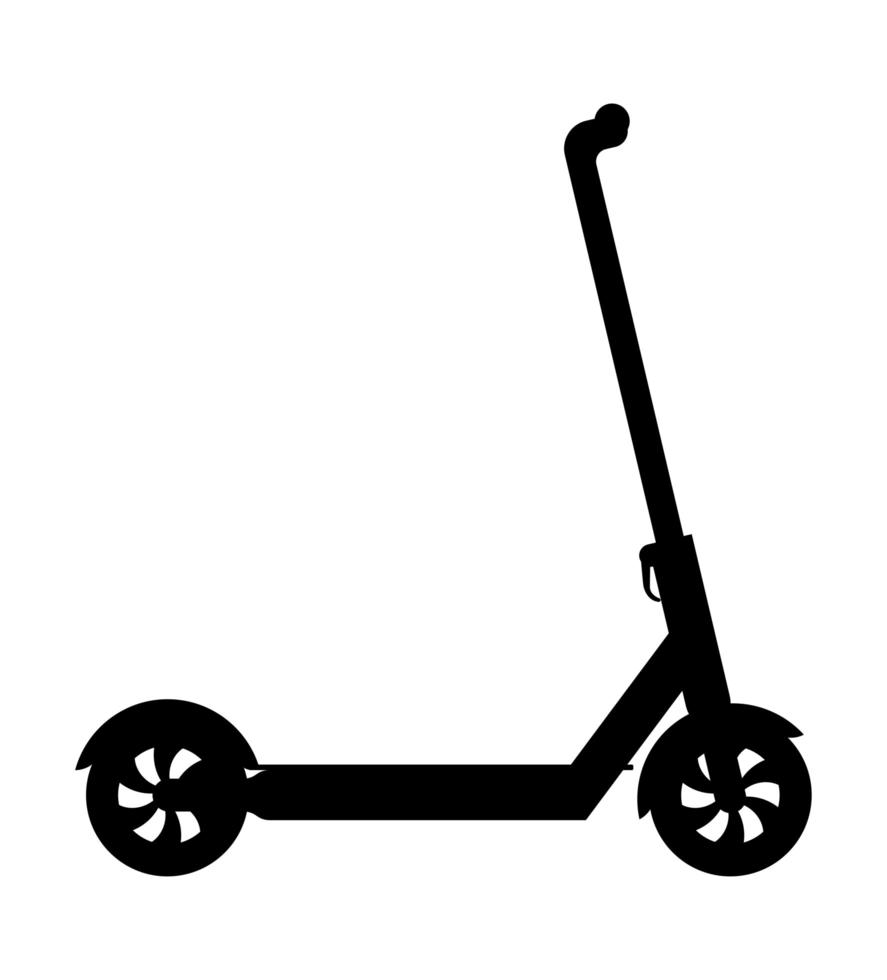 kick scooter silhouette vettore