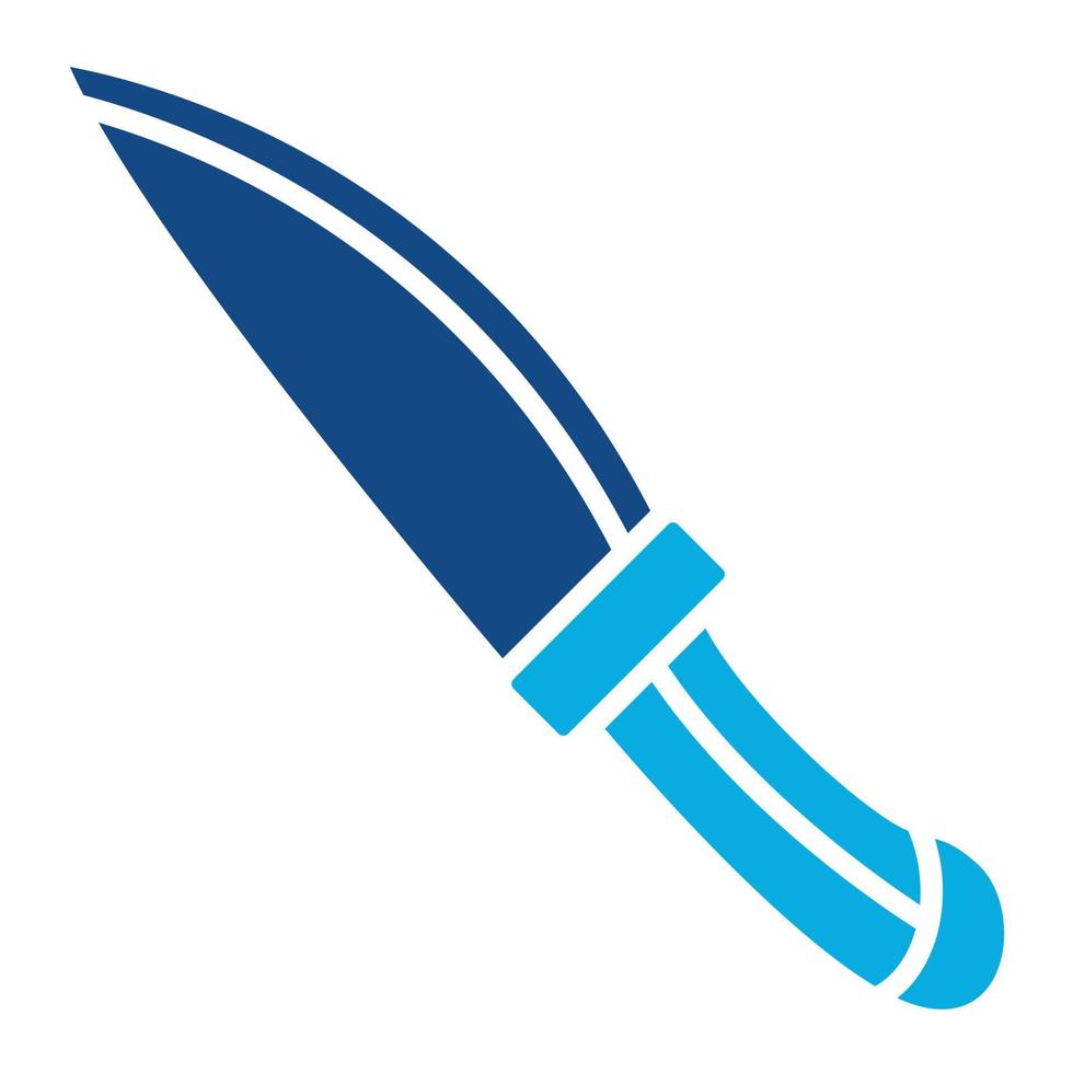 icona a due colori del glifo del coltello vettore