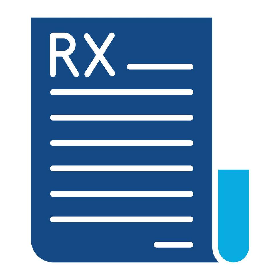 icona a due colori del glifo di prescrizione vettore