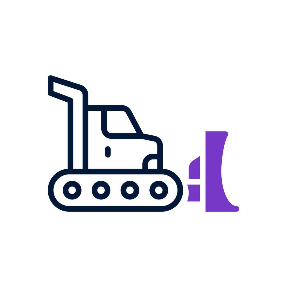bulldozer icona per il tuo sito web, mobile, presentazione, e logo design. vettore