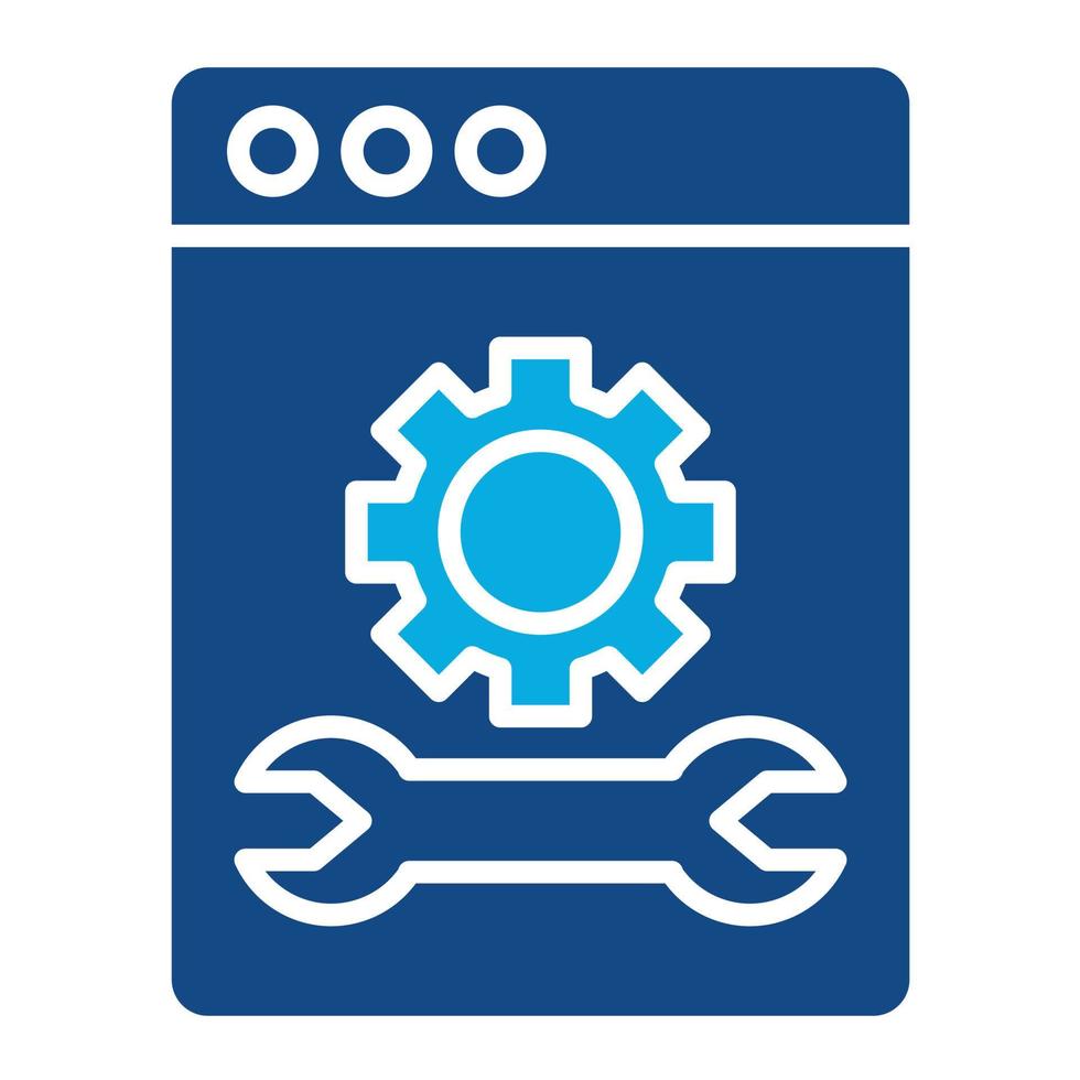 Manutenzione glifo Due colore icona vettore