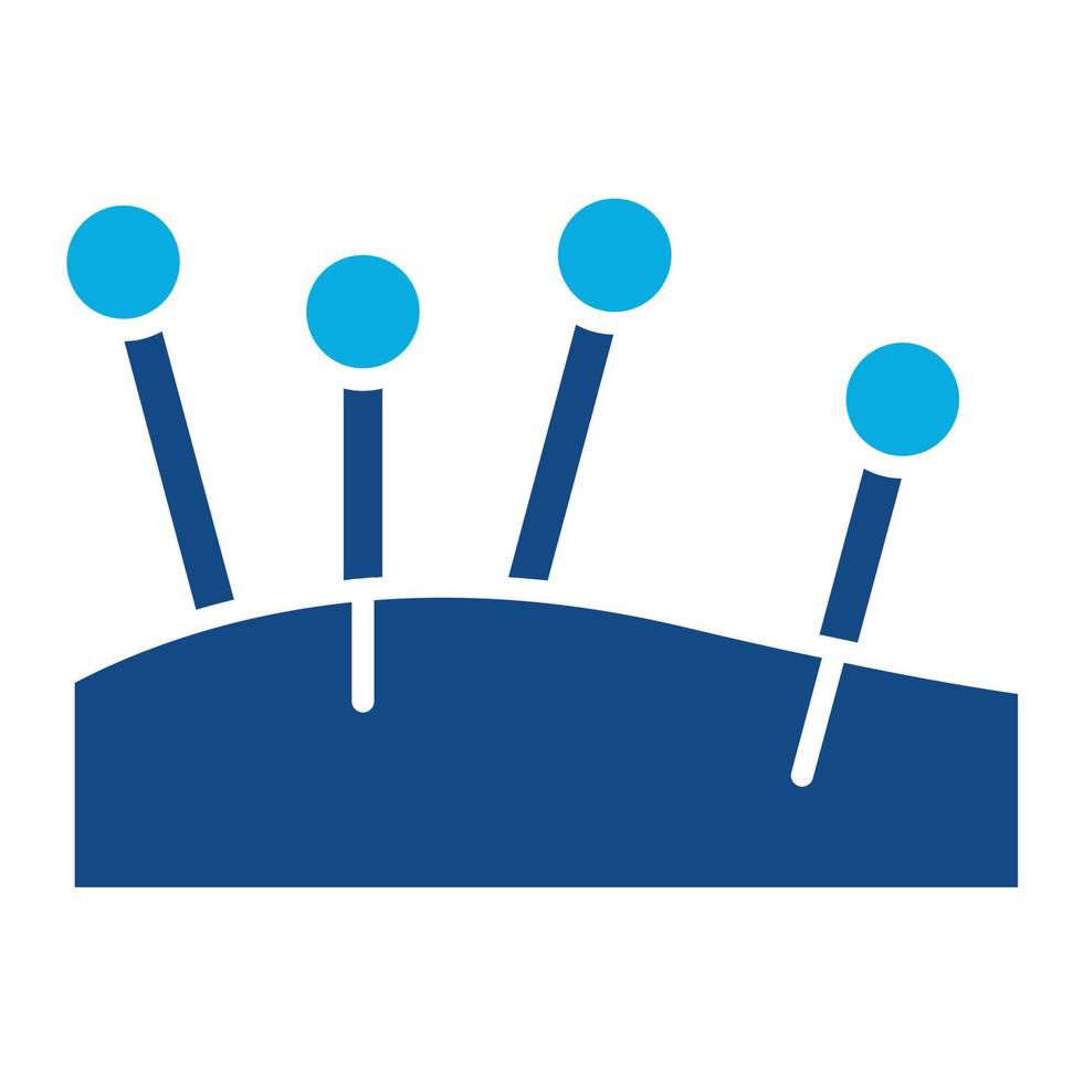 agopuntura glifo Due colore icona vettore