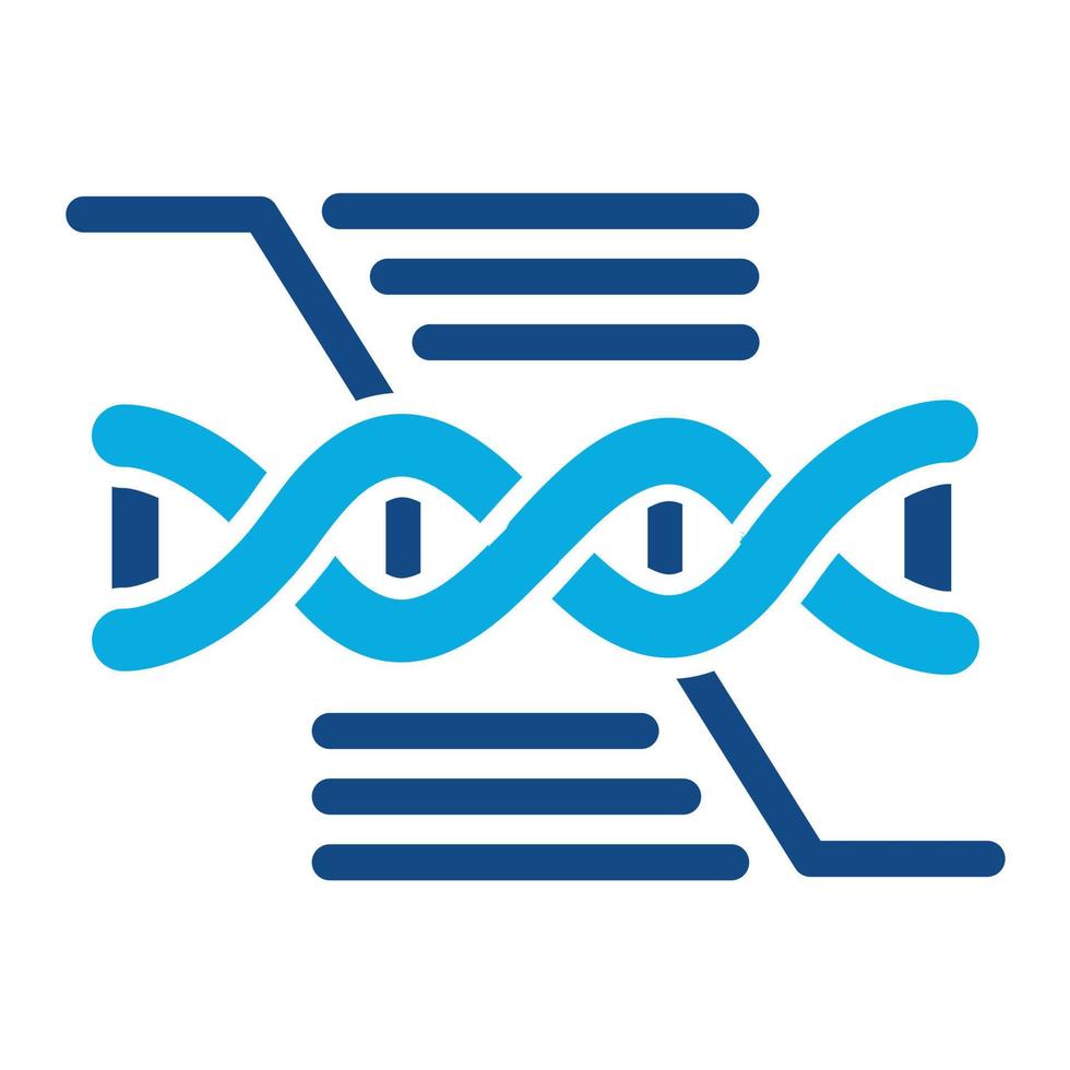 funzionale genomica glifo Due colore icona vettore