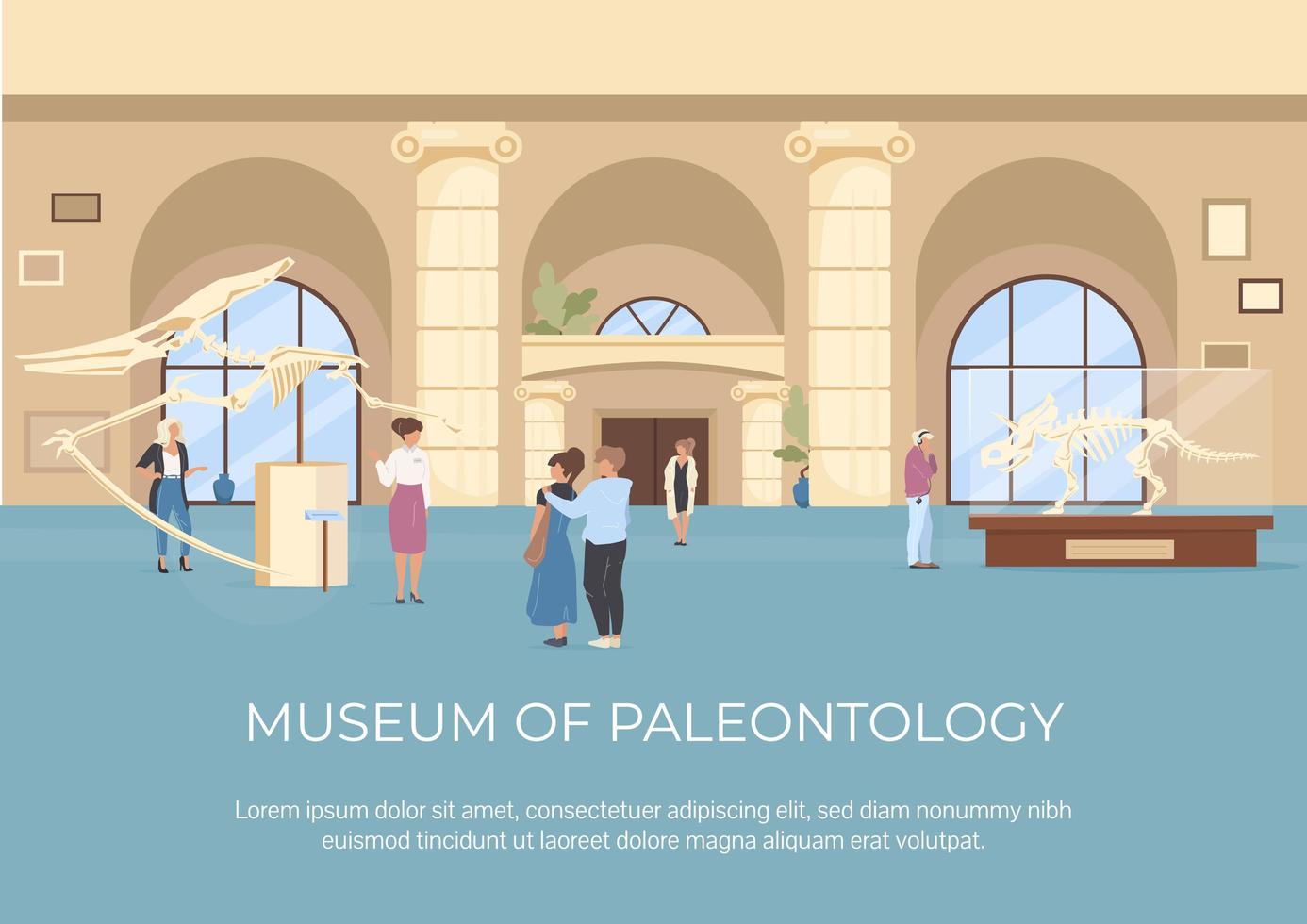 poster del museo di paleontologia vettore