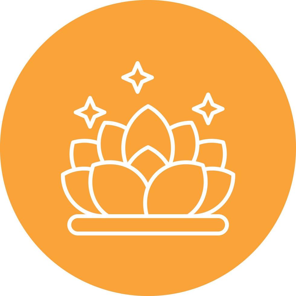 icona di sfondo del cerchio della linea di meditazione vettore