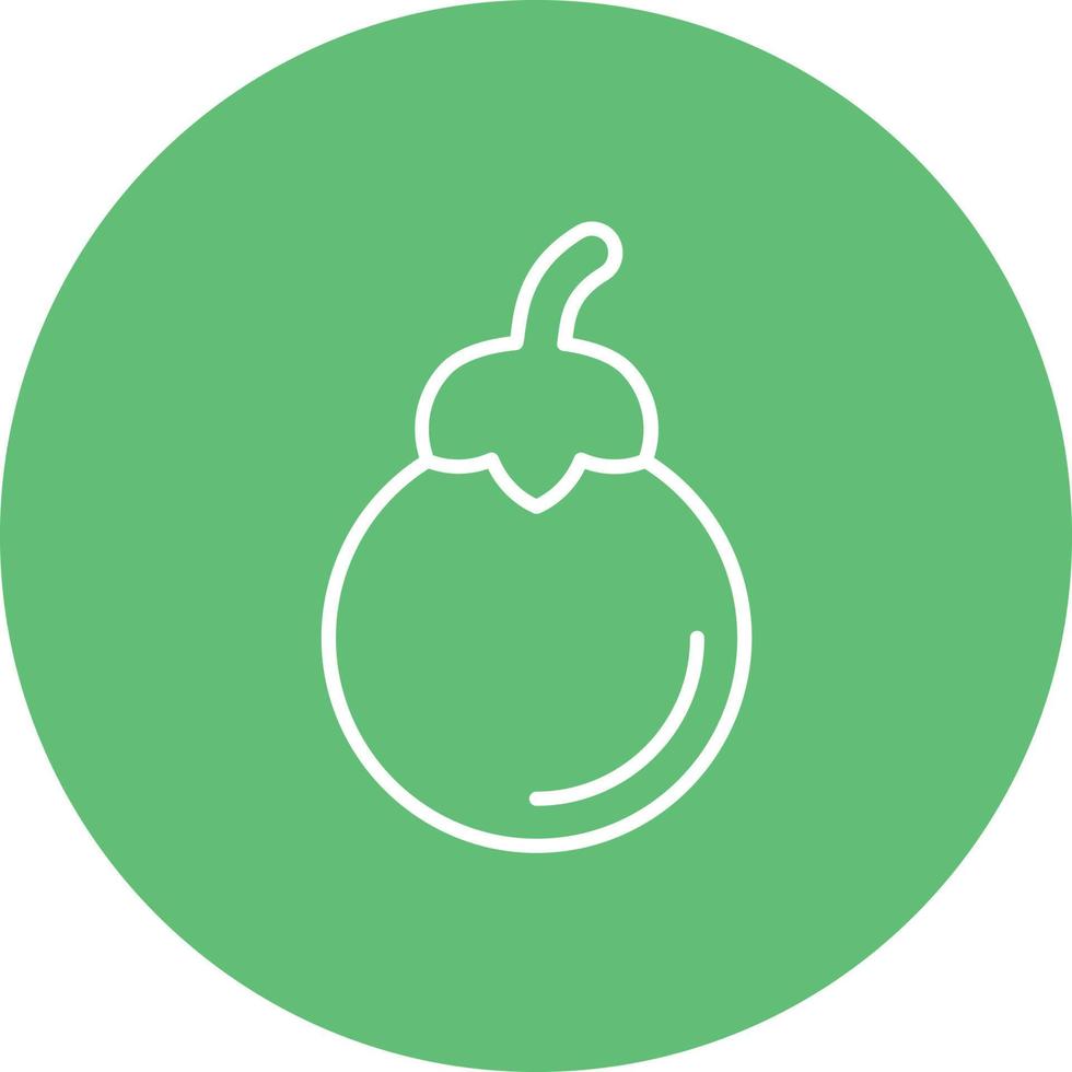 icona di sfondo del cerchio della linea di pomodoro vettore