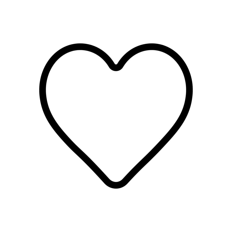 cuore linea icona isolato su bianca sfondo. nero piatto magro icona su moderno schema stile. lineare simbolo e modificabile ictus. semplice e pixel Perfetto ictus vettore illustrazione.