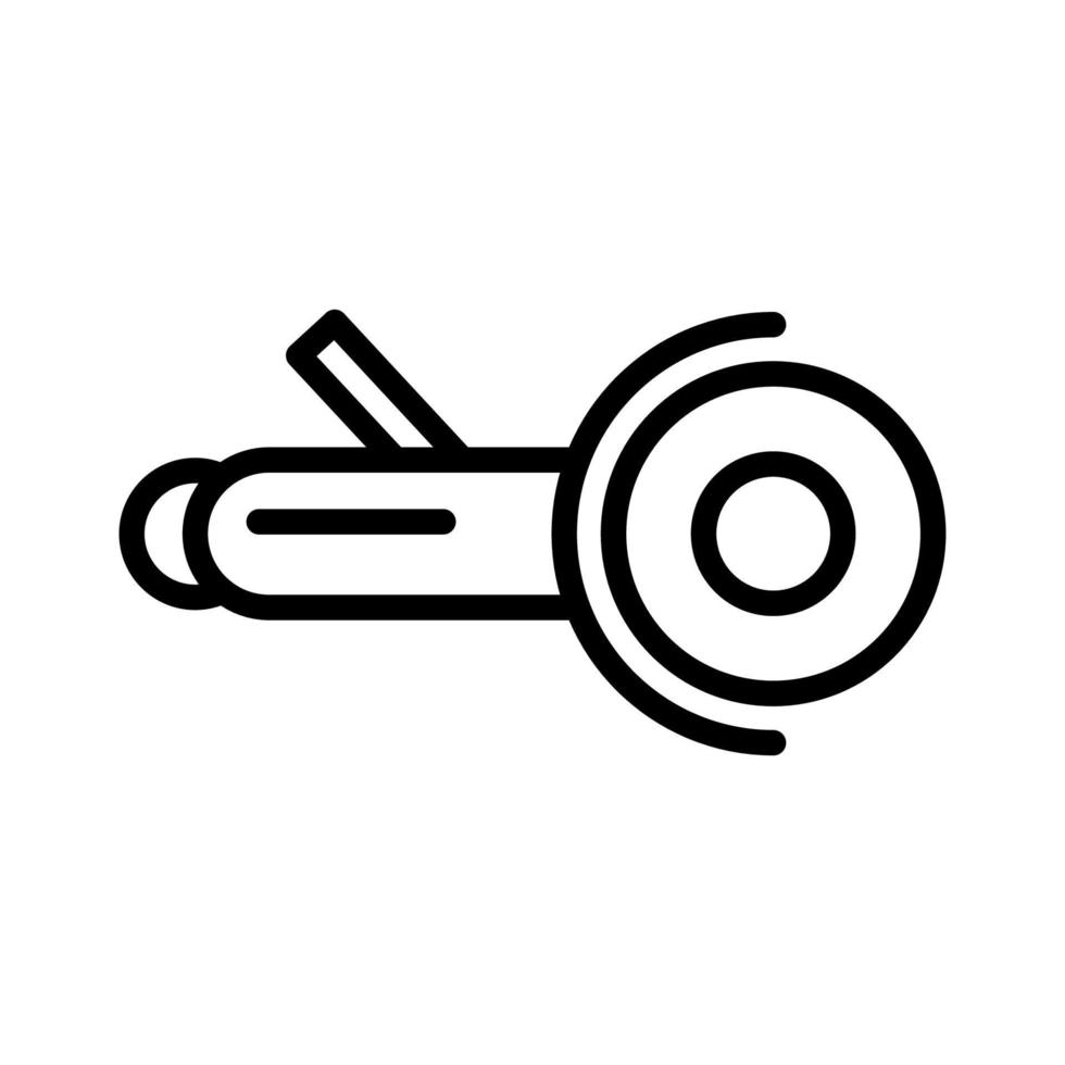 elettrico sega icona linea isolato su bianca sfondo. nero piatto magro icona su moderno schema stile. lineare simbolo e modificabile ictus. semplice e pixel Perfetto ictus vettore illustrazione
