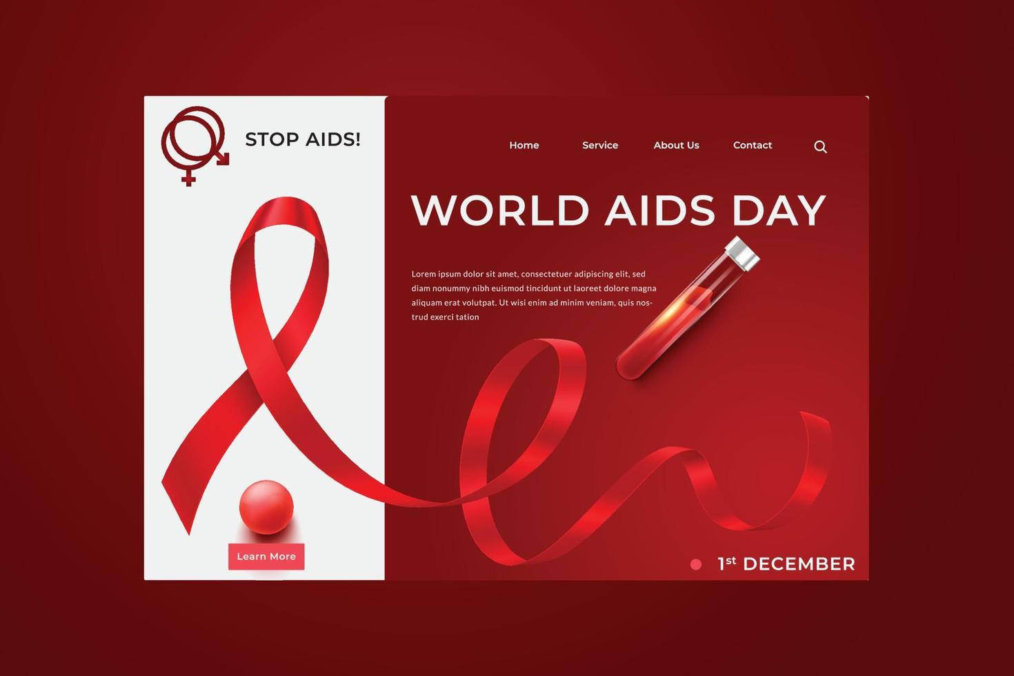 mondo AIDS giorno 1 ° dicembre vettore