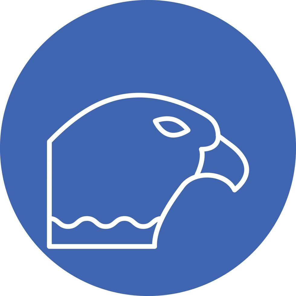 falco linea cerchio sfondo icona vettore