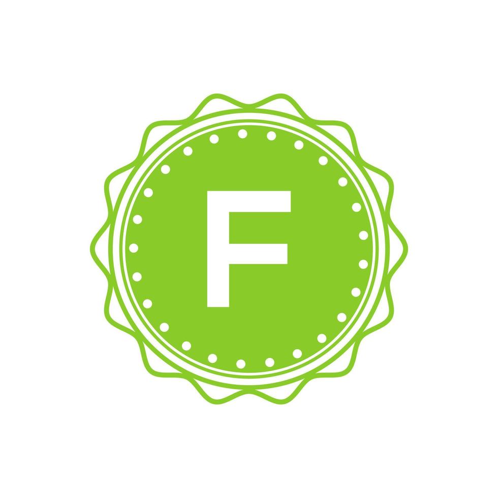 lettera emblema f logo identità per ristorante vettore