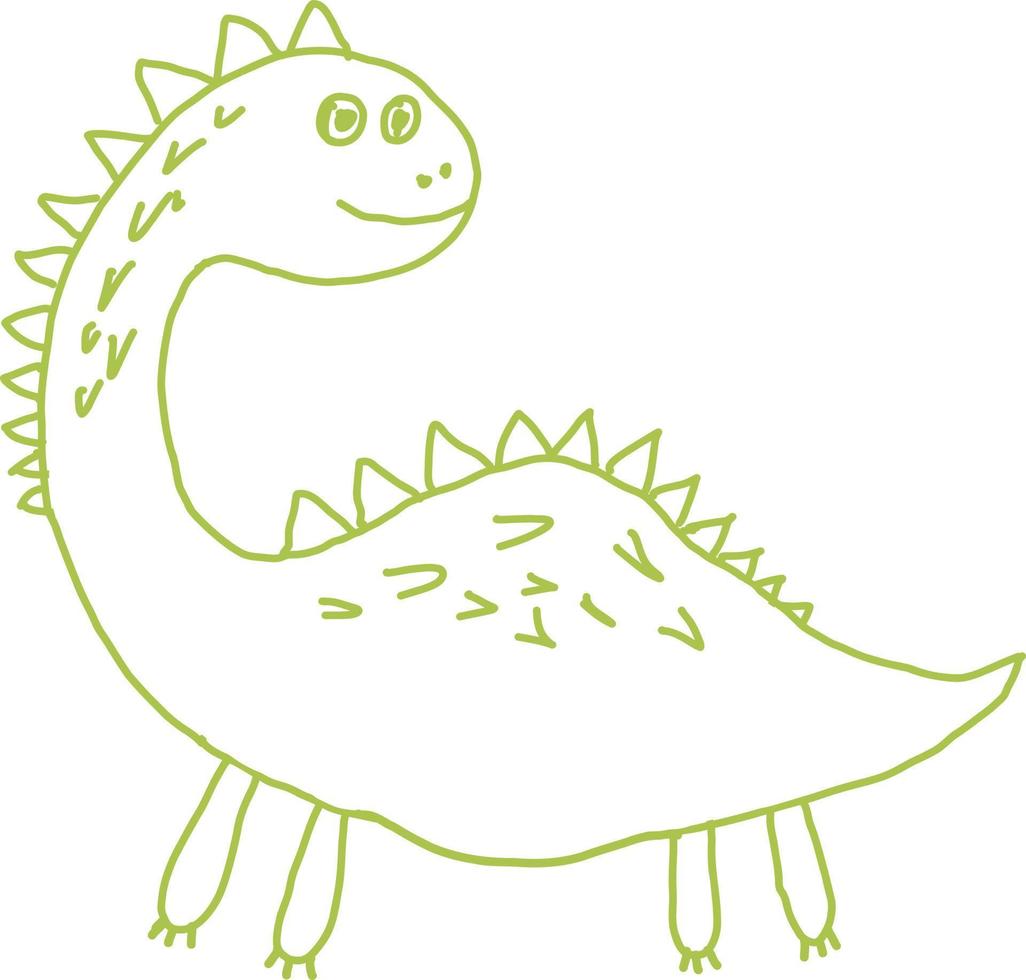 dinosauro disegno cartone animato illustrazione. vettore