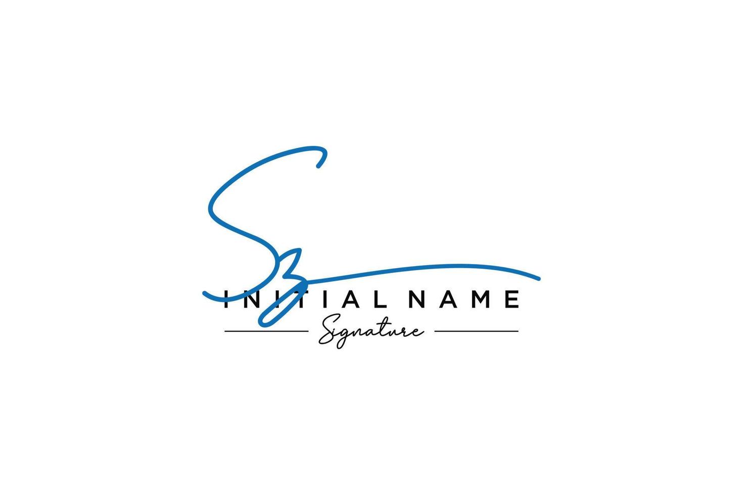 iniziale sz firma logo modello vettore. mano disegnato calligrafia lettering vettore illustrazione.