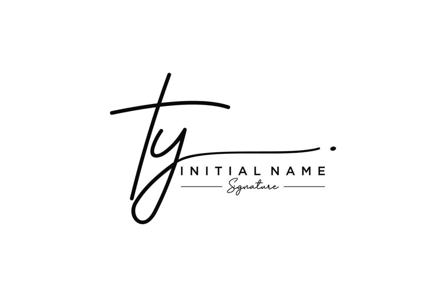 iniziale ty firma logo modello vettore. mano disegnato calligrafia lettering vettore illustrazione.