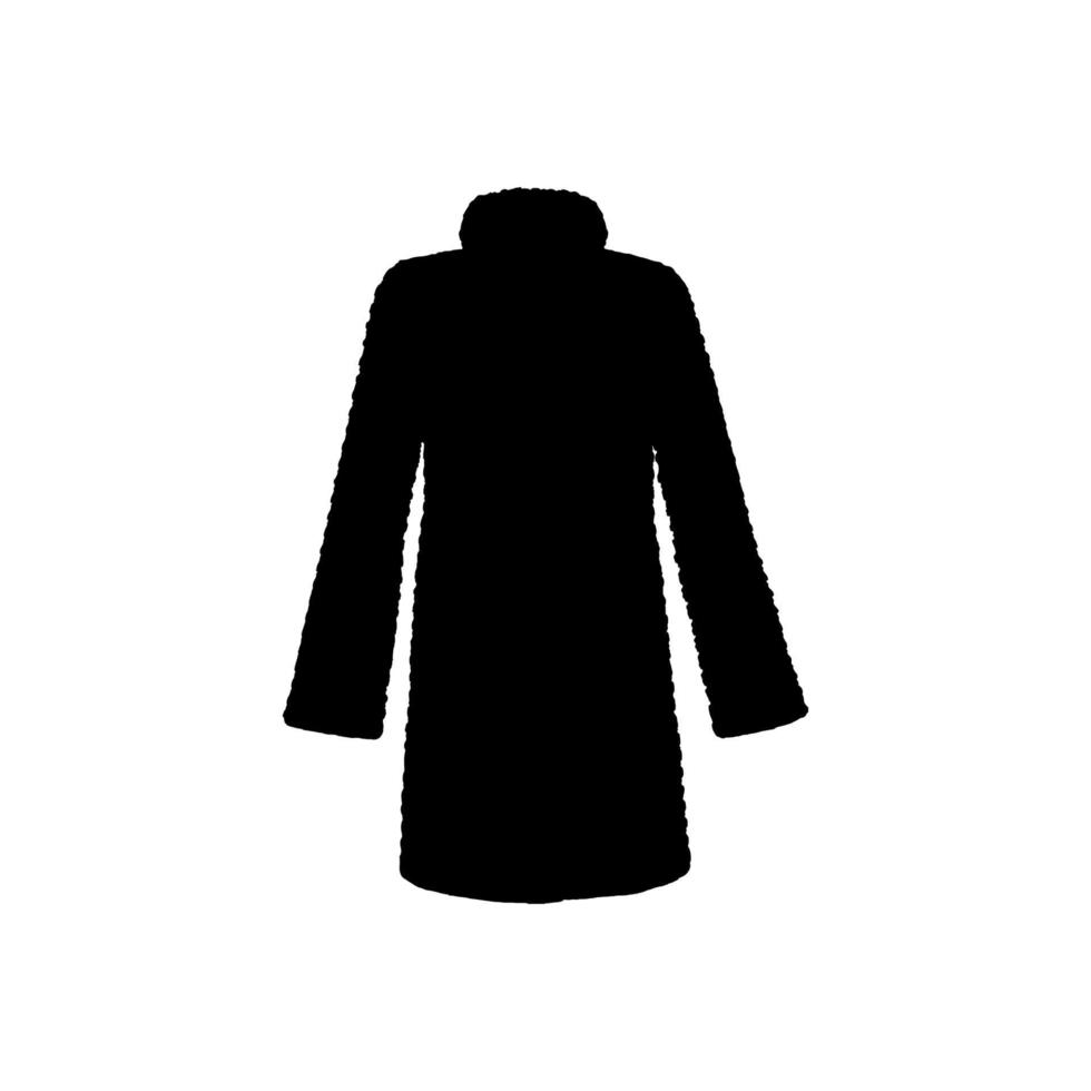pelliccia cappotto icona. semplice stile pelliccia cappotto grande vendita manifesto sfondo simbolo. marca logo design elemento. pelliccia cappotto maglietta stampa. vettore per etichetta.