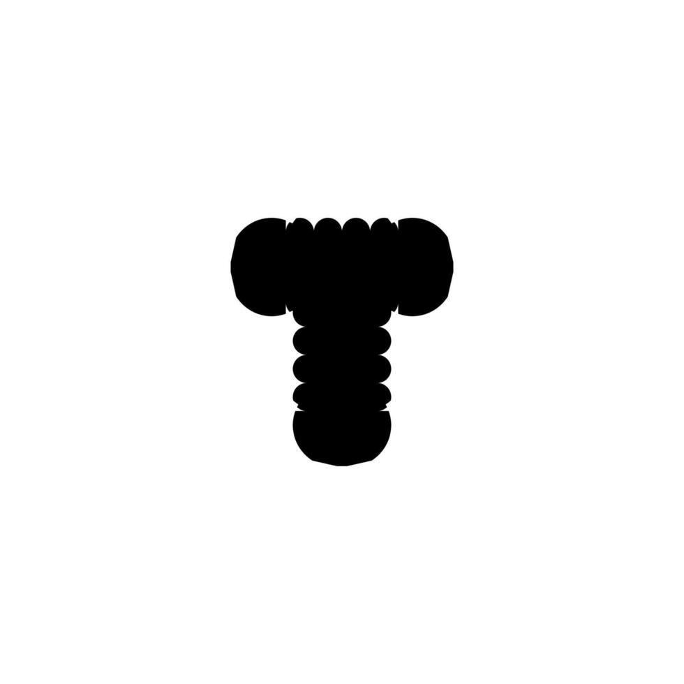 t icona. semplice stile t azienda manifesto sfondo simbolo. t marca logo design elemento. t maglietta stampa. vettore per etichetta.