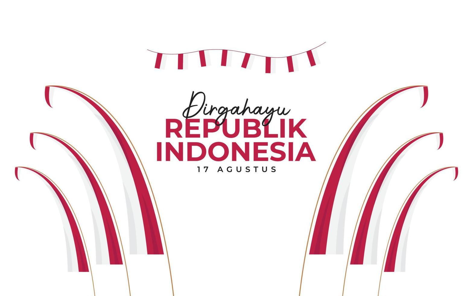 modello di progettazione banner festa dell'indipendenza dell'indonesia vettore